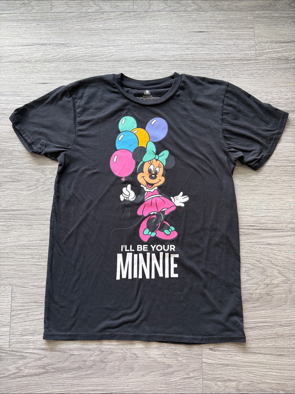 Disney Black Minnie Mouse Tee Size M